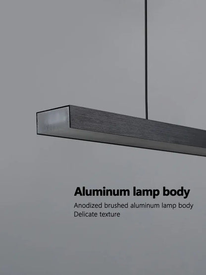 Minimalist black linear led chandelier dining room light