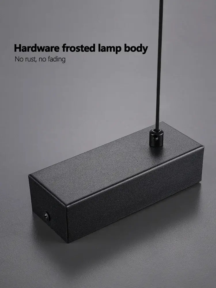 Minimalist black linear led chandelier dining room light