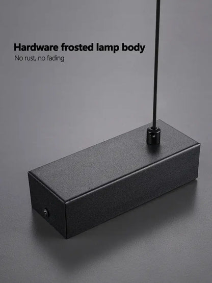 Minimalist black linear led chandelier dining room light