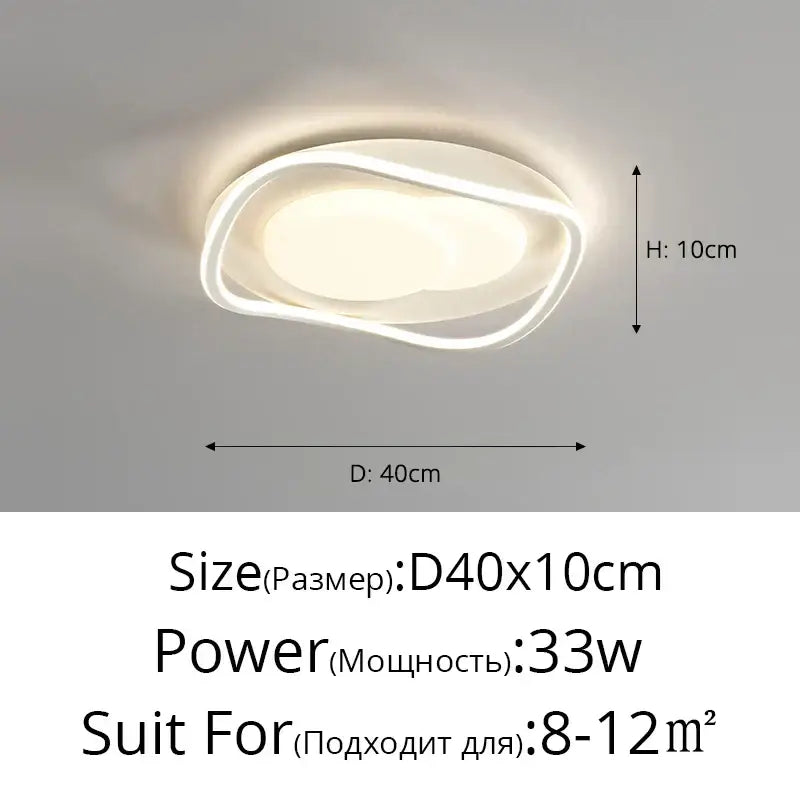 Modern rectangular white led chandelier light for living room