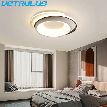 Modern black & white led chandelier light for living room
