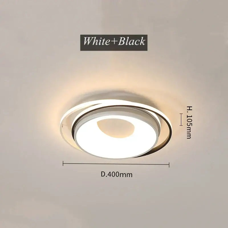 Modern black & white led chandelier light for living room