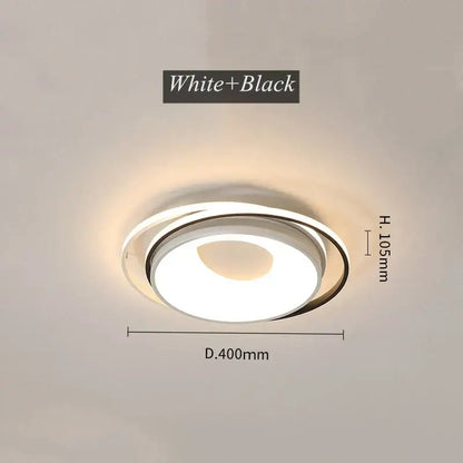 Modern black & white led chandelier light for living room
