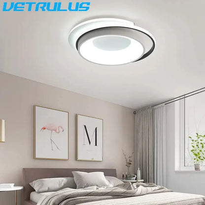 Modern black & white led chandelier light for living room