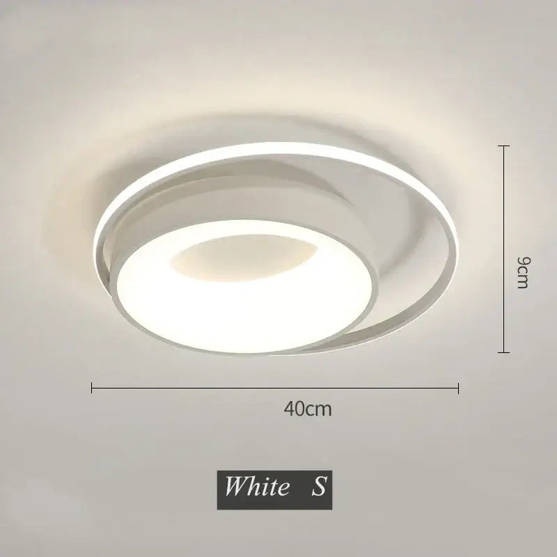Modern black & white led chandelier light for living room