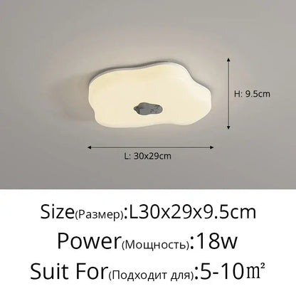 Modern minimalist off-white led chandelier living room light