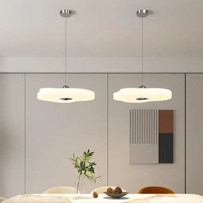Modern minimalist off-white led chandelier living room light