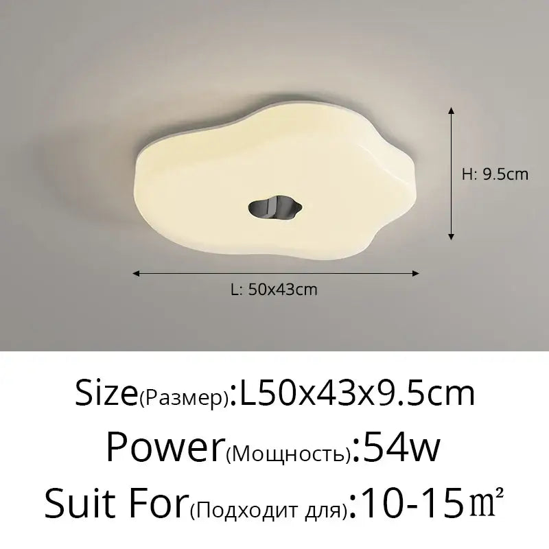 Modern minimalist off-white led chandelier living room light