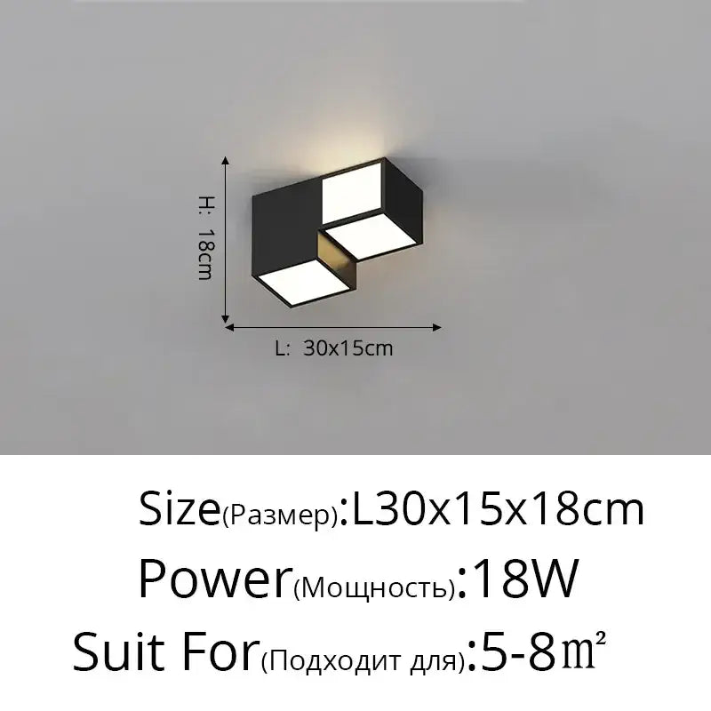 Modern white geometric led chandelier for living room