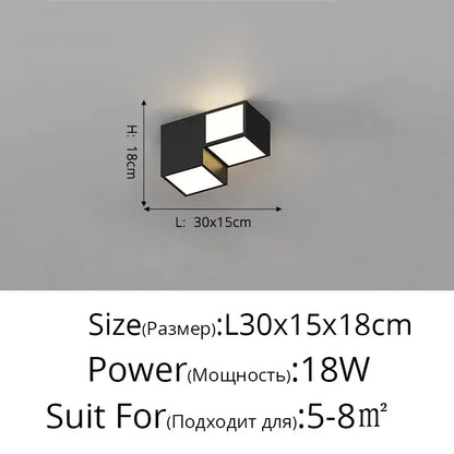 Modern white geometric led chandelier for living room