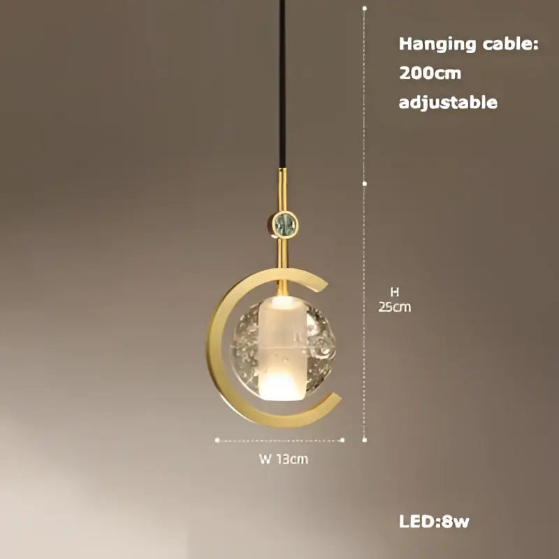 Modern gold and black led chandelier lighting for dining room