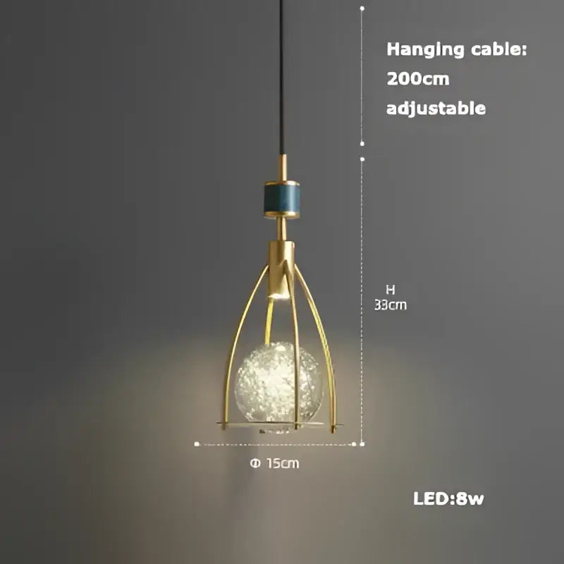 Modern gold and black led chandelier lighting for dining room