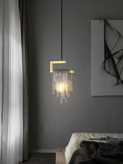 Modern gold and black led chandelier lighting for dining room
