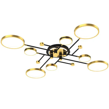 Modern gold ring led chandelier dining room light