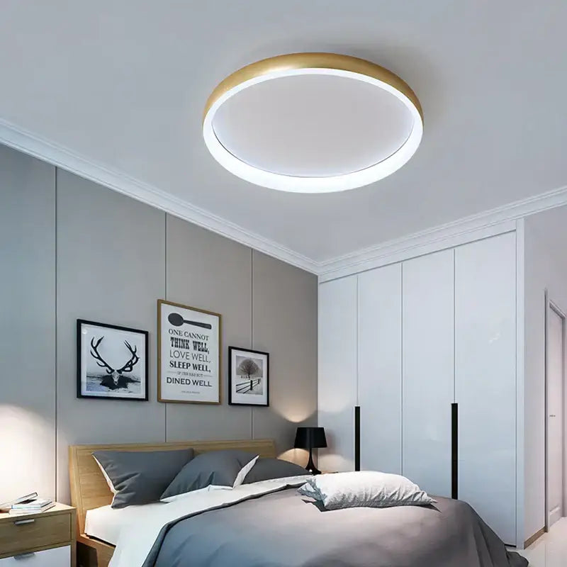 Modern minimalist gold led chandelier for living room