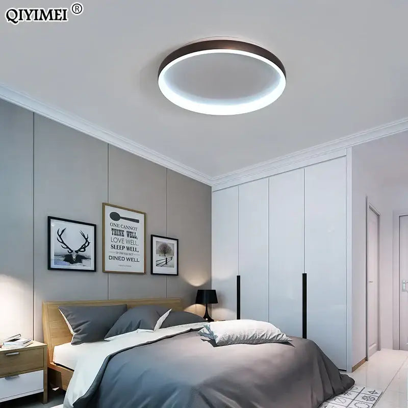 Modern minimalist gold led chandelier for living room