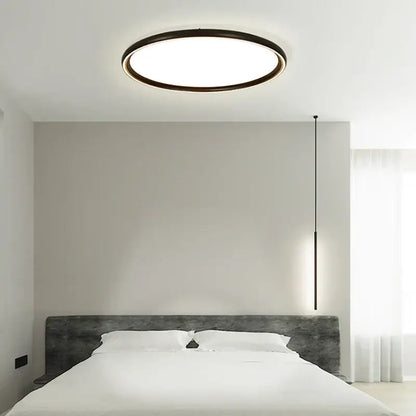 Modern black circular led chandelier lights for dining room