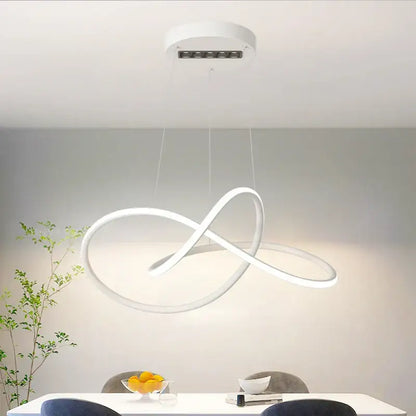 Modern black & white led chandelier lights living room spotlight