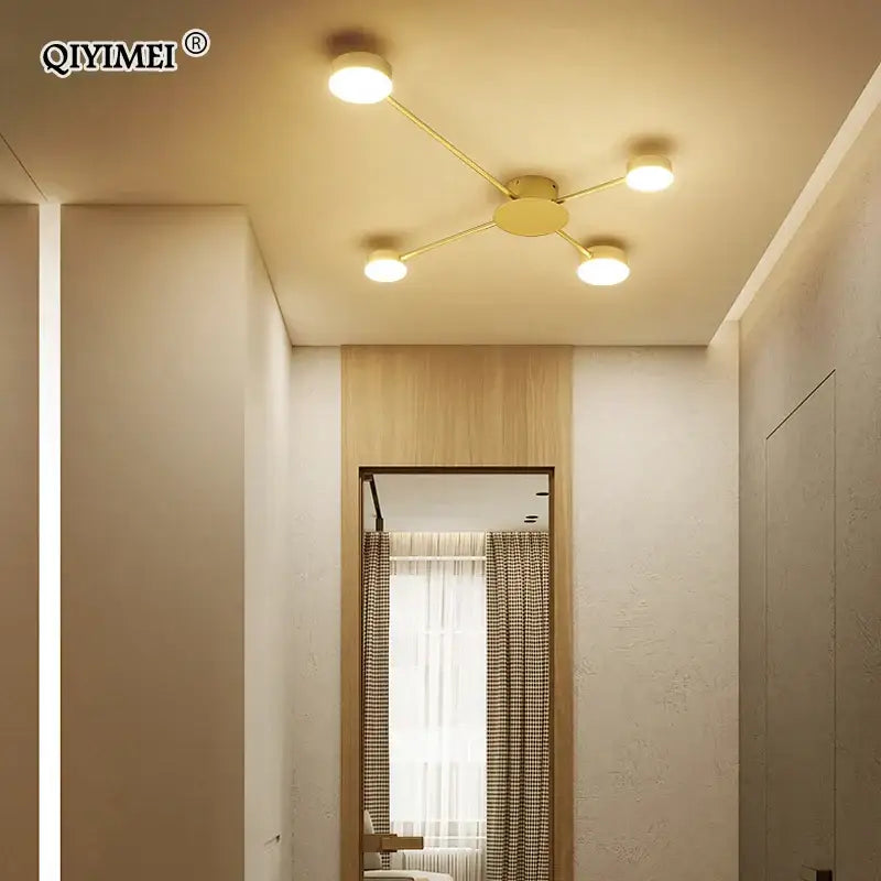 Modern black starburst led chandelier living room light