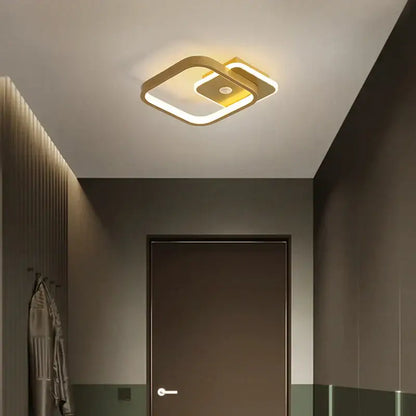 Modern black & gold led chandelier for living room