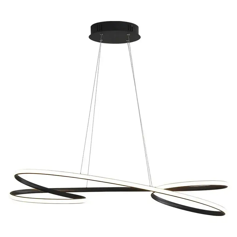 Modern black & white led chandelier dining room light