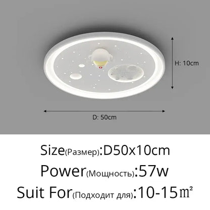 Modern astronaut space decorbites led chandelier bedroom light