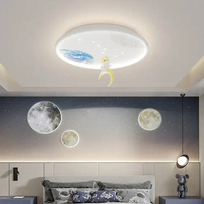 Modern astronaut space decorbites led chandelier bedroom light