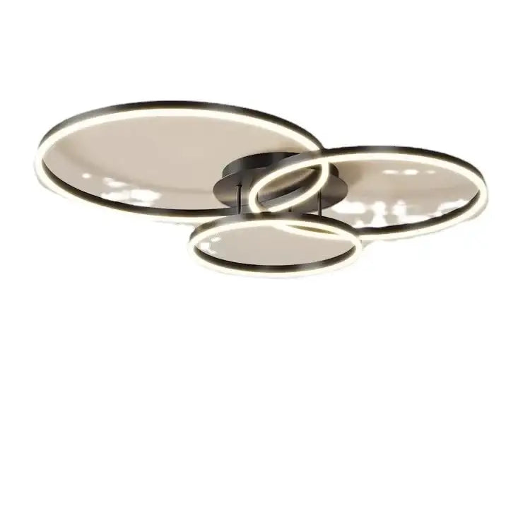 Modern black led chandelier bedroom circular ring light