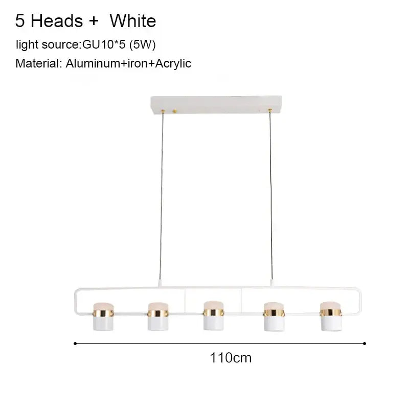 Modern black & copper led chandelier dining room pendant light