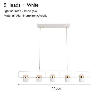 Modern black & copper led chandelier dining room pendant light