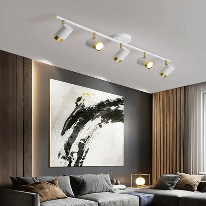 led chandelier black & gold spotlight for living room