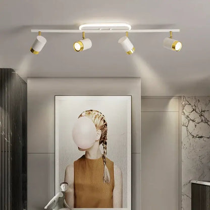 led chandelier black & gold spotlight for living room