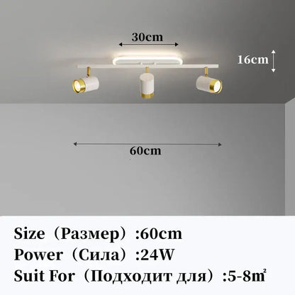 led chandelier black & gold spotlight for living room