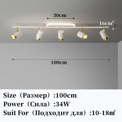led chandelier black & gold spotlight for living room