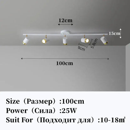 led chandelier black & gold spotlight for living room