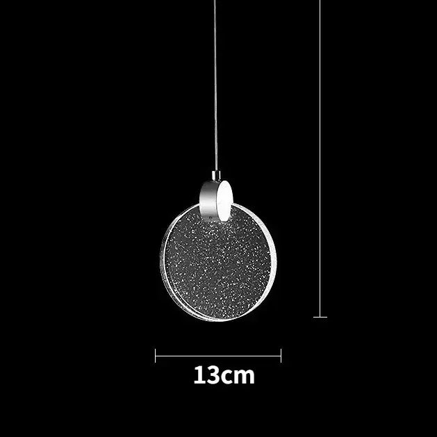 Modern gold led crystal pendant light for bedroom