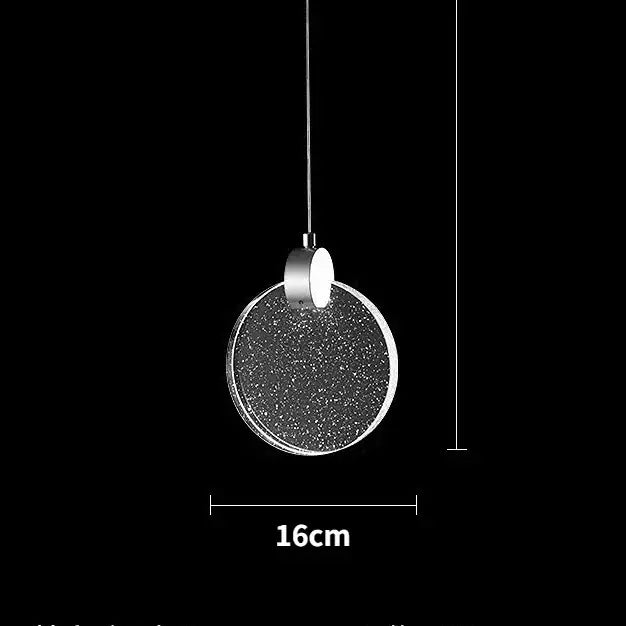 Modern gold led crystal pendant light for bedroom