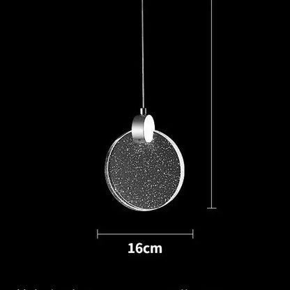 Modern gold led crystal pendant light for bedroom