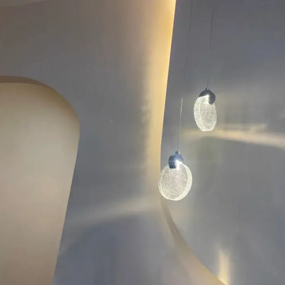 Modern gold led crystal pendant light for bedroom