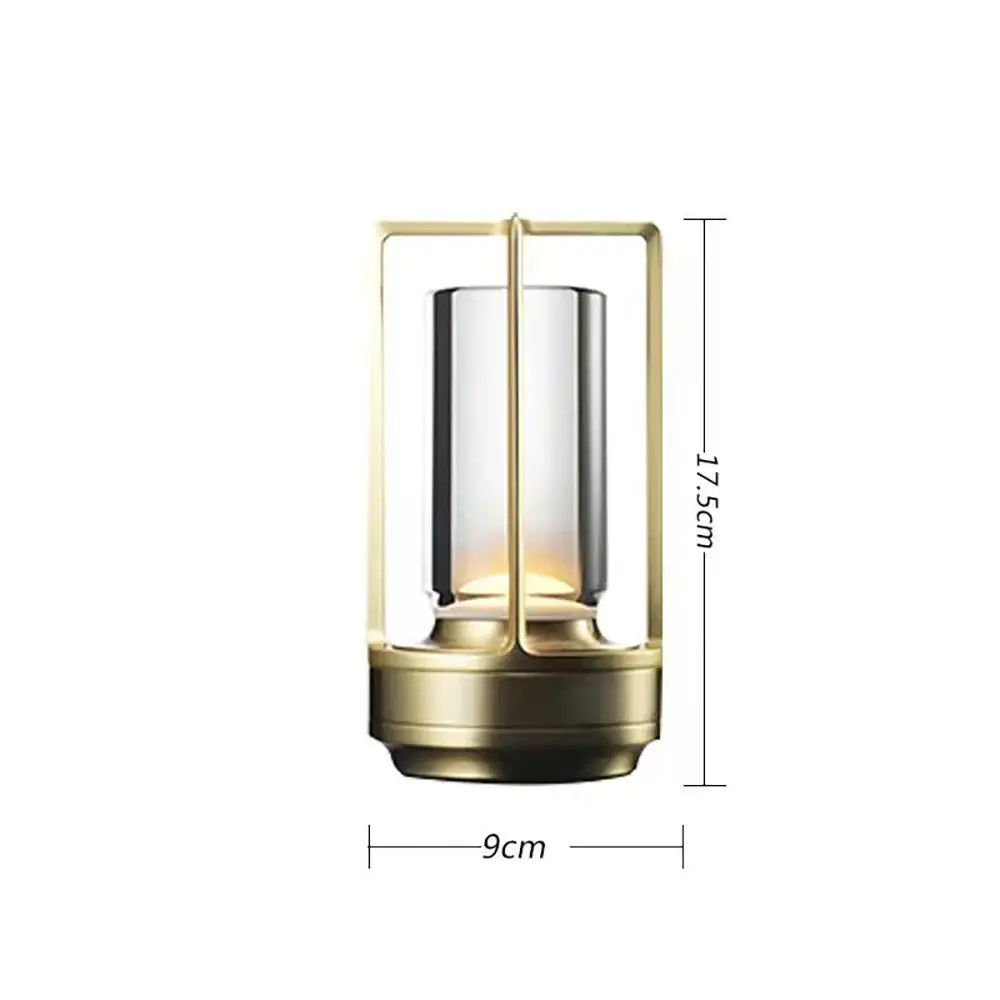 Modern black led crystal table lamp bedroom lantern night light