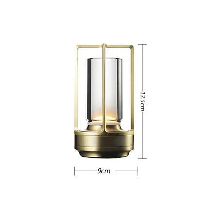 Modern black led crystal table lamp bedroom lantern night light