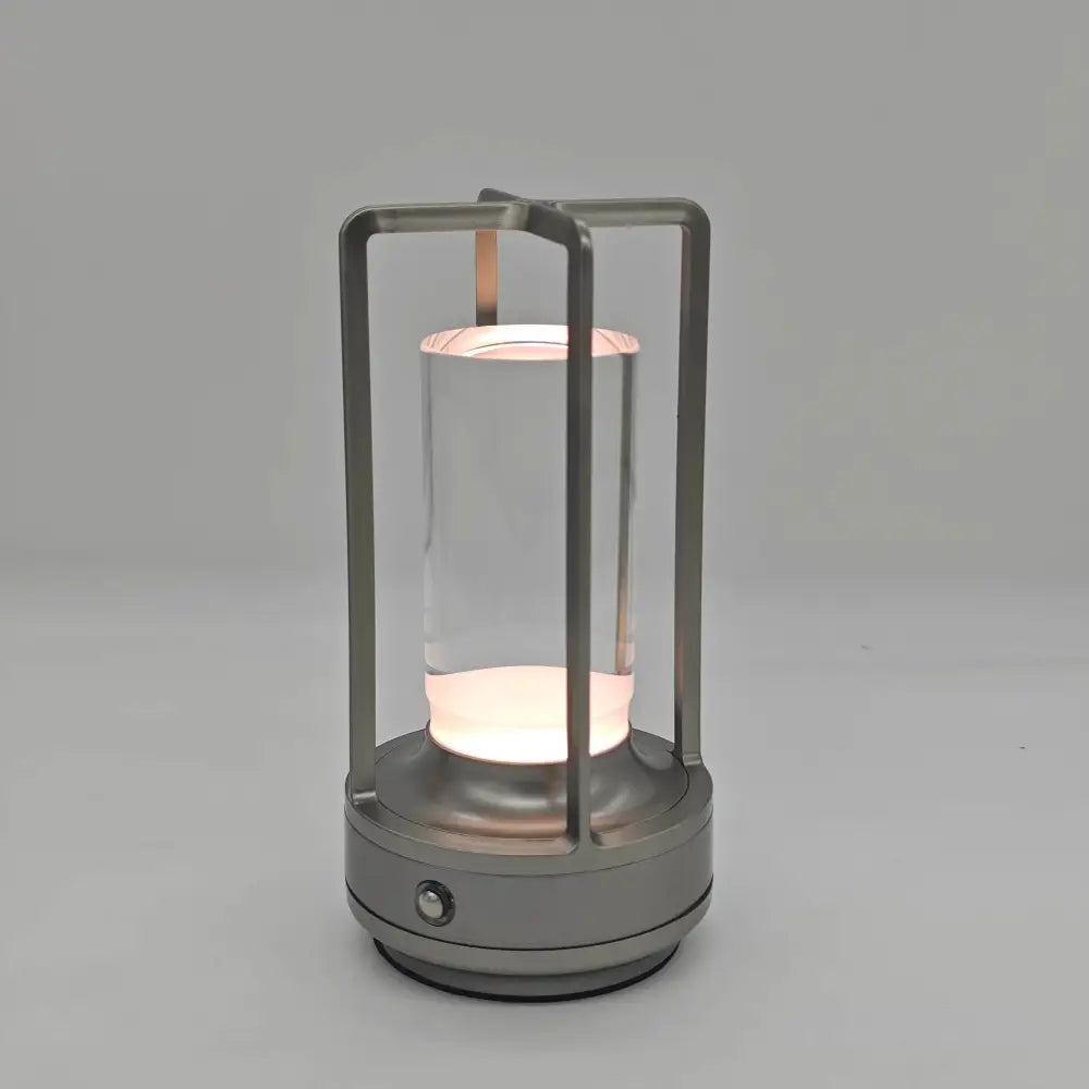 Modern black led crystal table lamp bedroom lantern night light