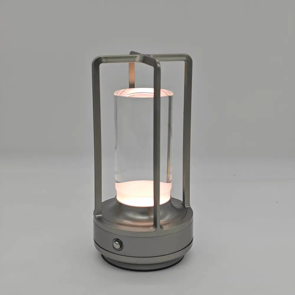 Modern black led crystal table lamp bedroom lantern night light