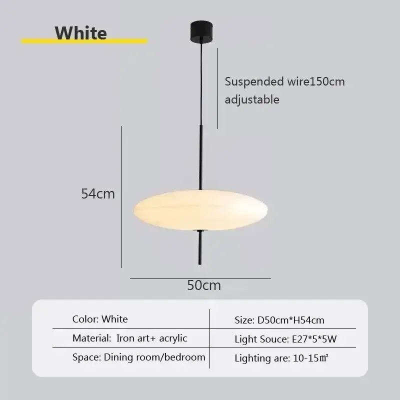 Modern minimalist black led flying saucer pendant lights dining room