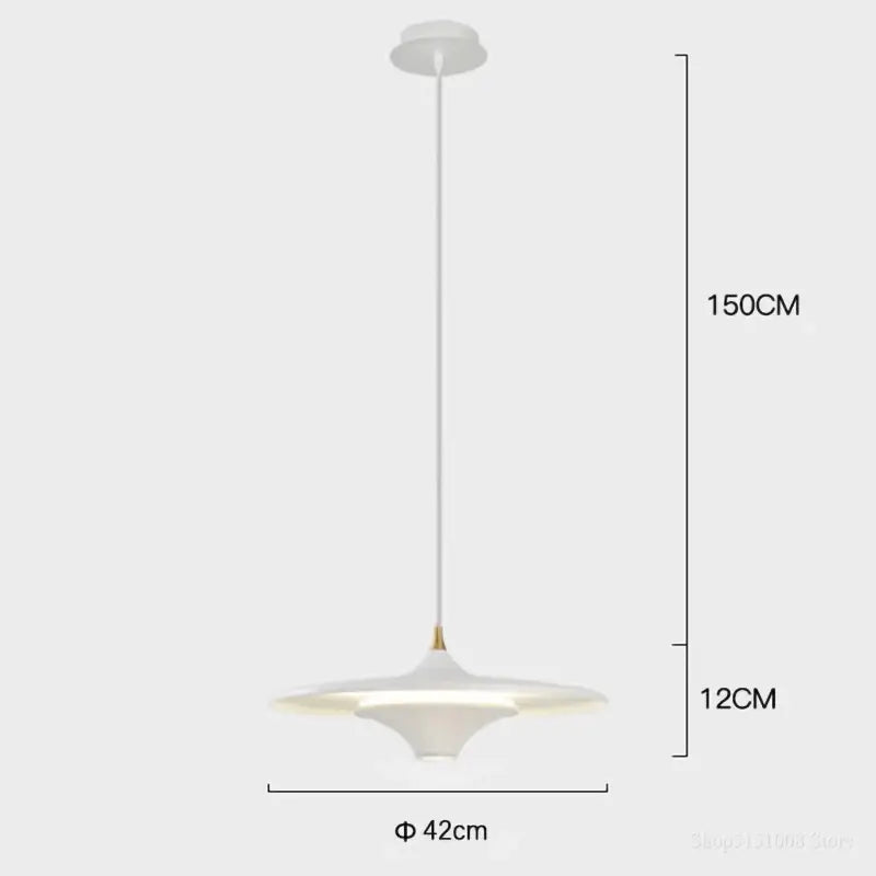 Modern black led flying saucer pendant light for dining room