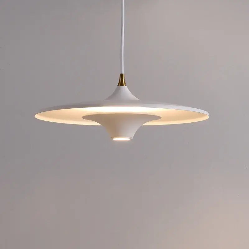Modern black led flying saucer pendant light for dining room