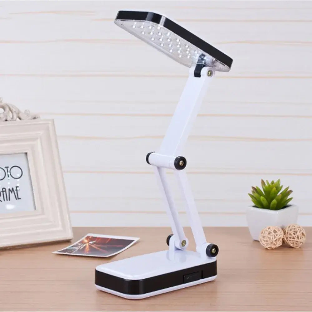 Modern white & black folding desk lamp for bedroom reading