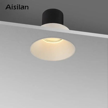 Modern gray led frameless recessed downlight for living room