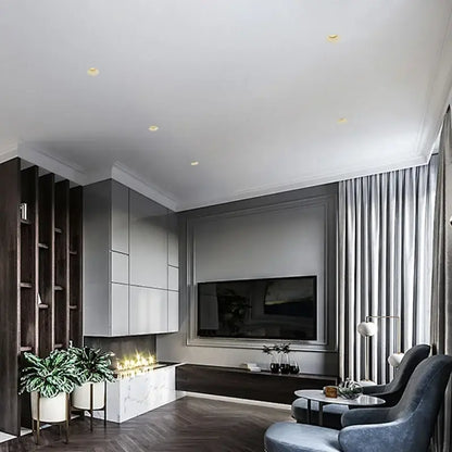 Modern gray led frameless recessed downlight for living room