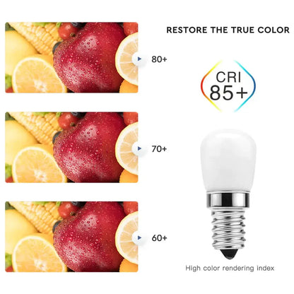 led fridge bulb 2 pack white warm kitchen light replacement